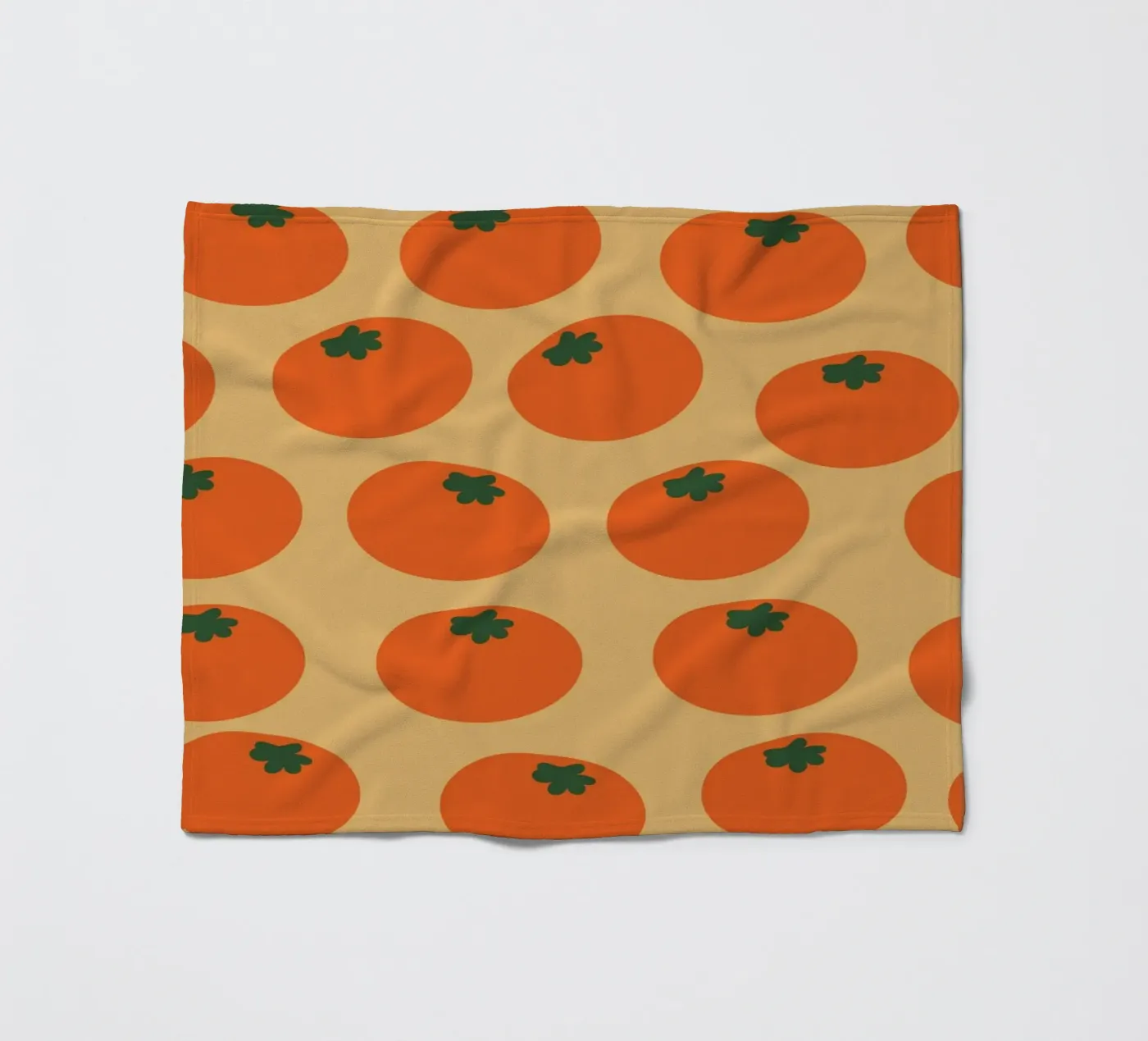 Retro Orange Repeat fleecedeken van galihstudio