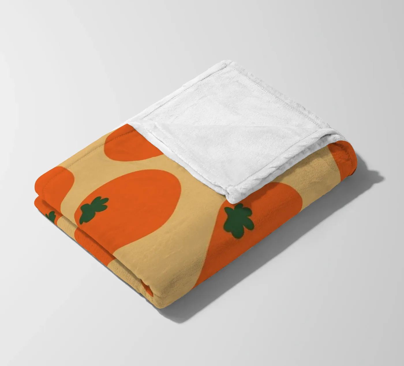 Retro Orange Repeat fleecedeken van galihstudio