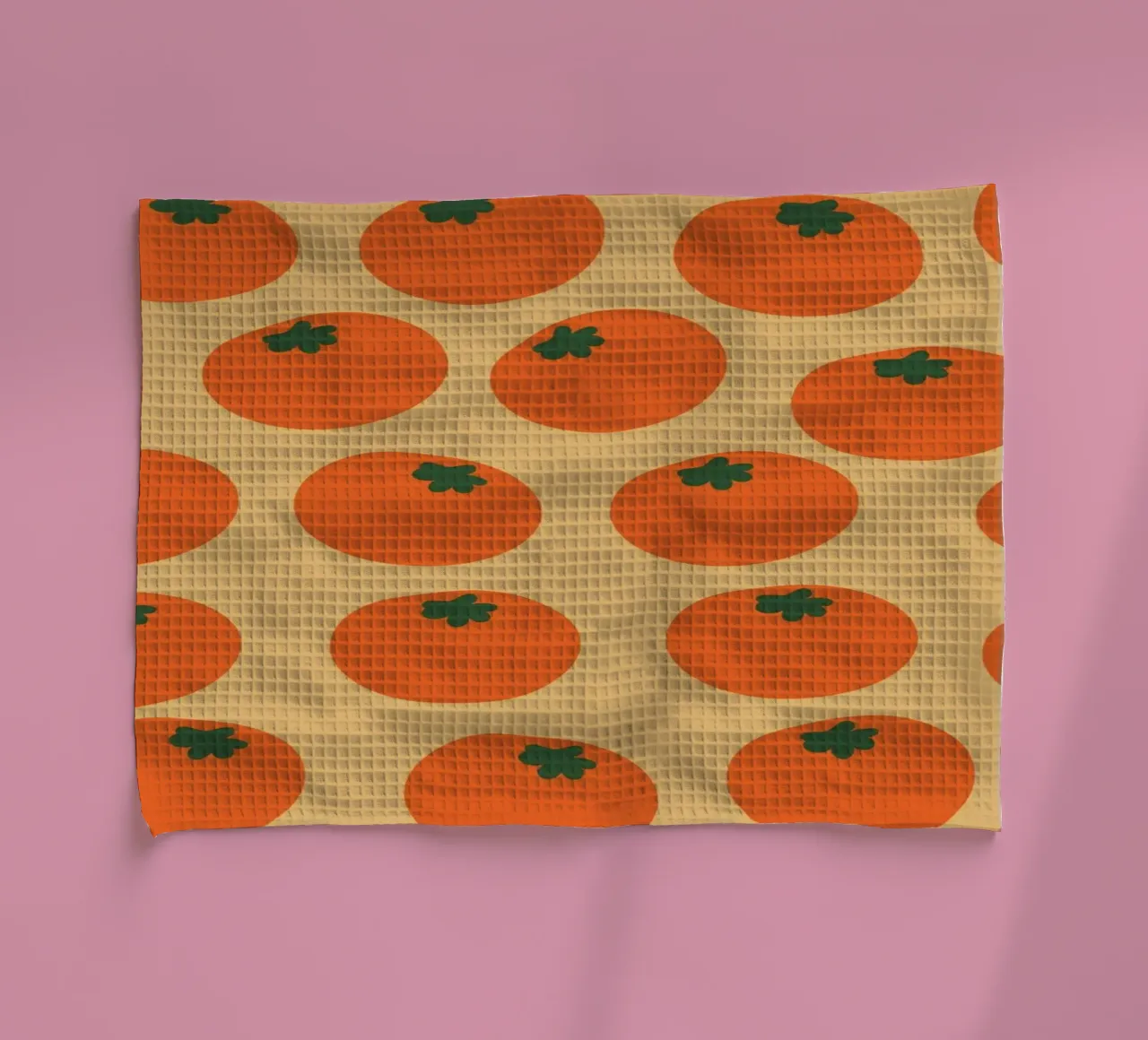 Retro Orange Repeat canovaccio da cucina da galihstudio