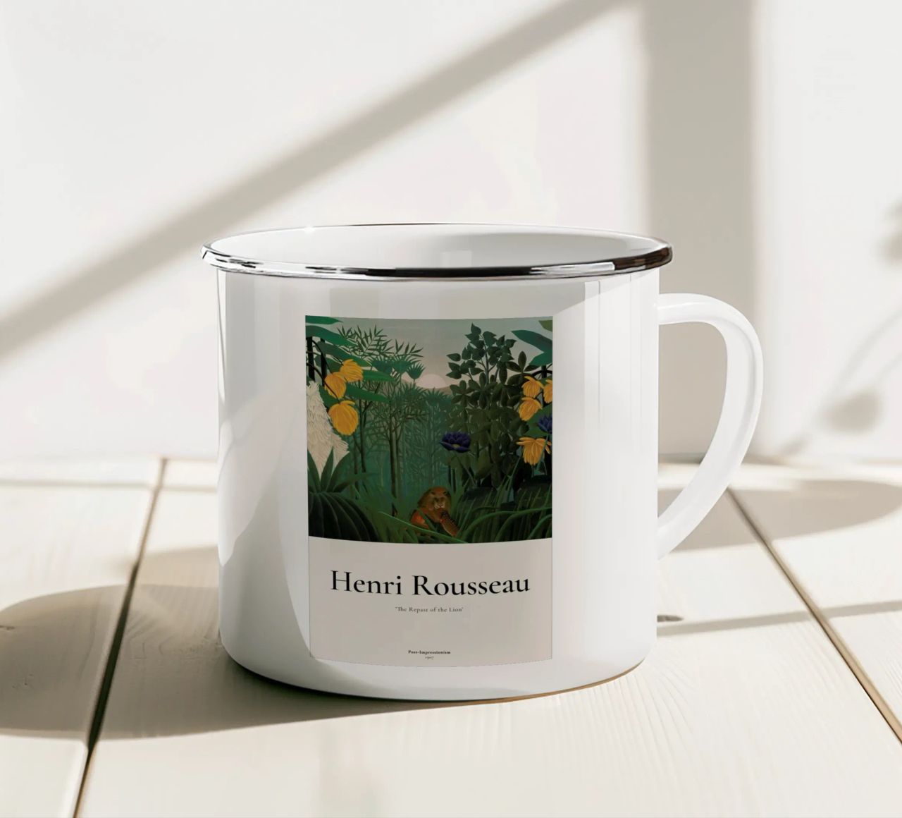 Rousseau - The Repast of the Lion tazza in smalto da ARTOTHEK