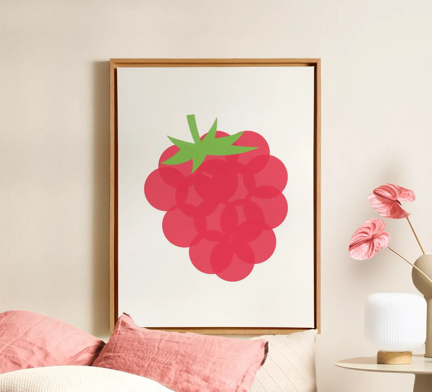 Raspberry overlay Leinwand von galihstudio