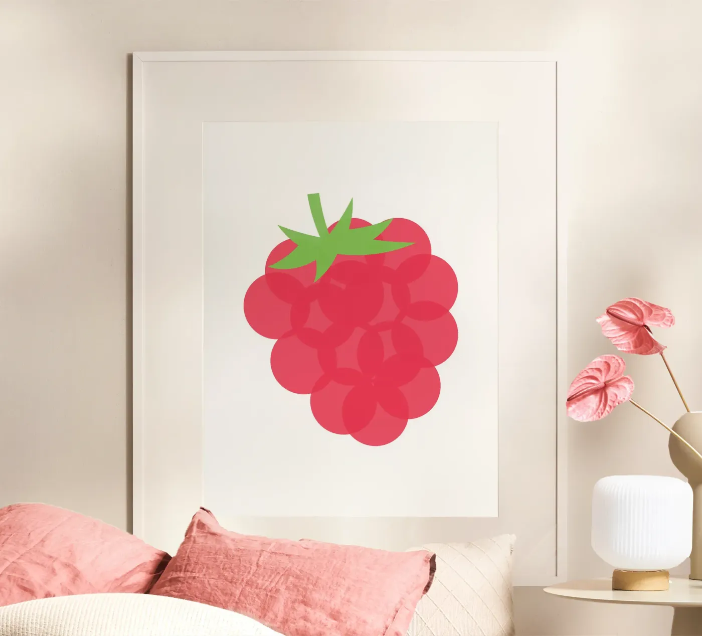 Raspberry overlay Poster von galihstudio