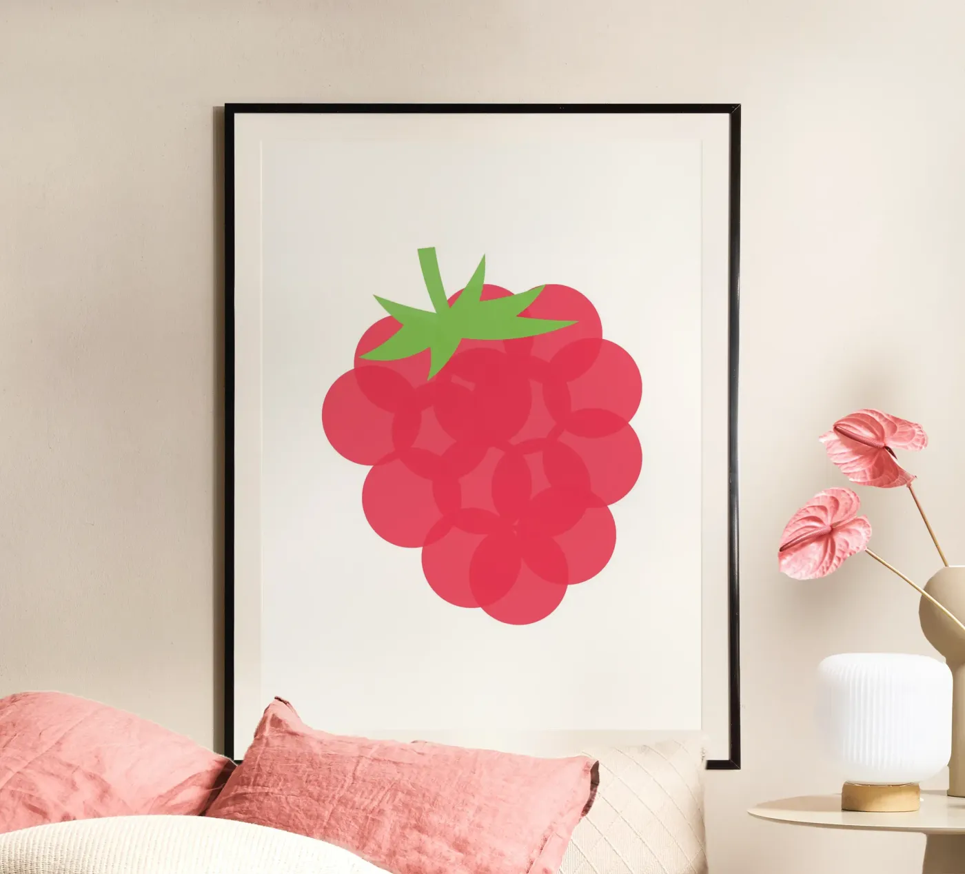 Raspberry overlay Poster von galihstudio