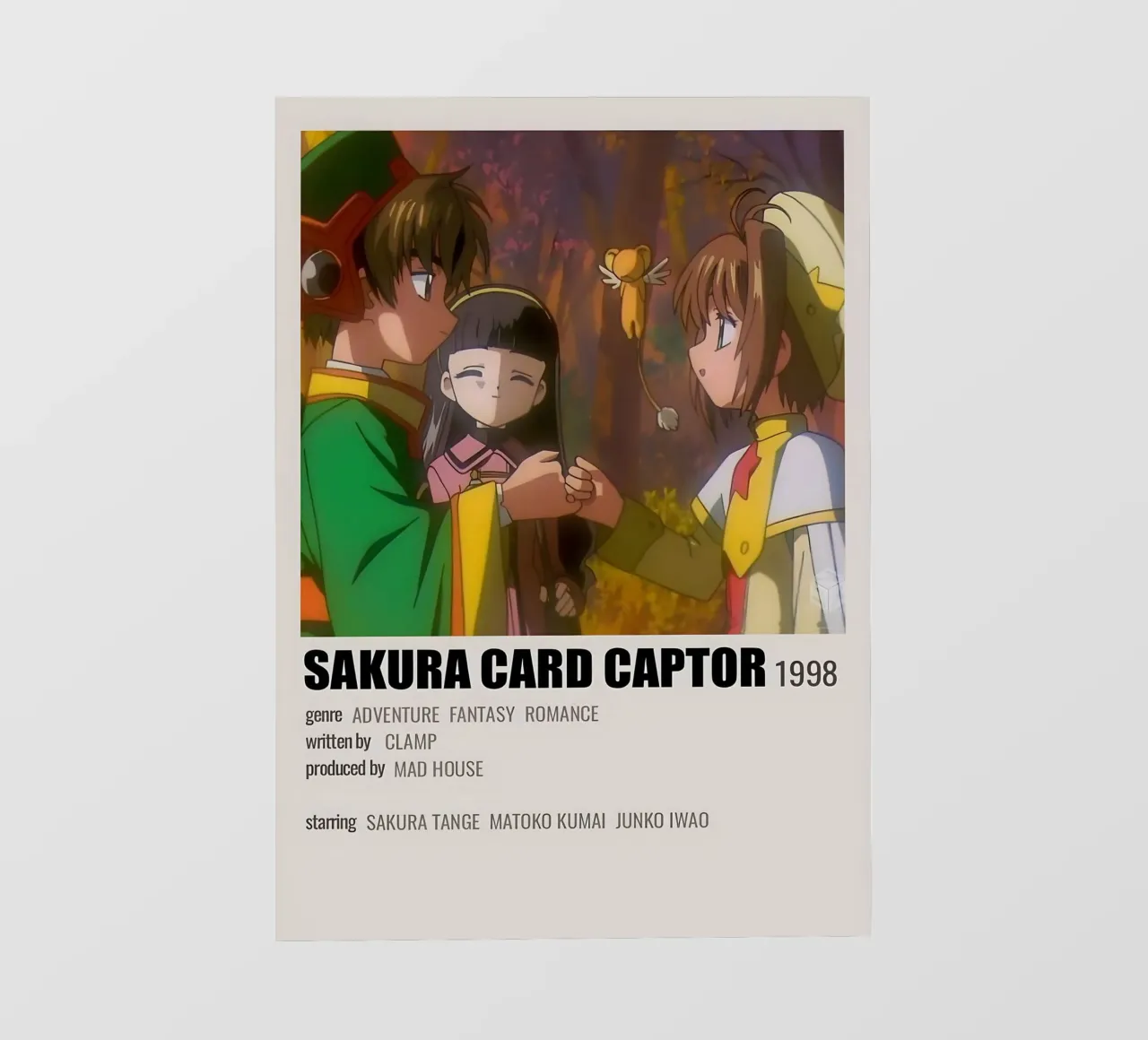 SAKURA CARD CAPTOR 1998 pellicola backlit da Totoya