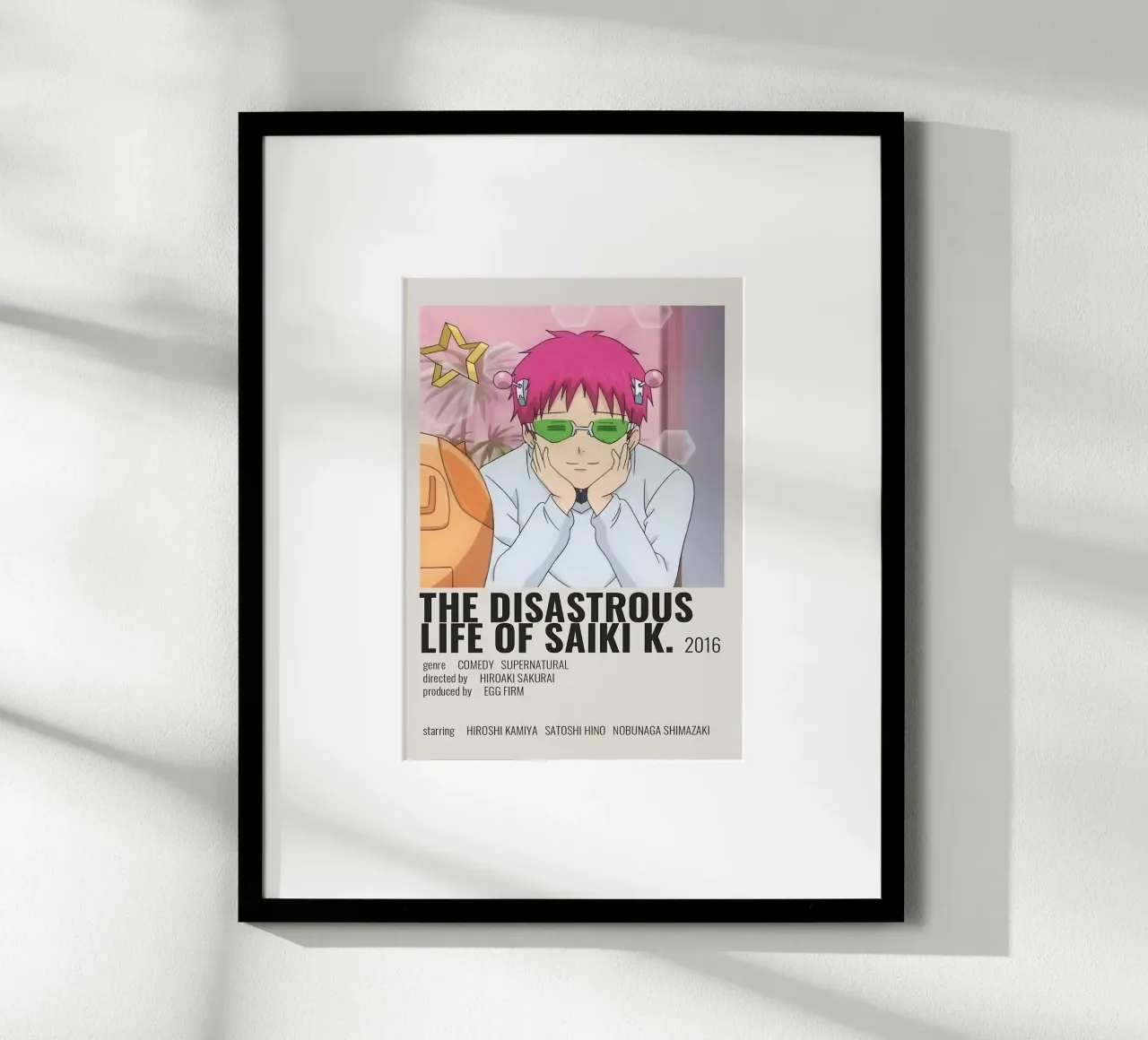 THE DISASTROUS LIFE OF SAIΚΙ Κ. 2016 poster con telaio in legno da Totoya
