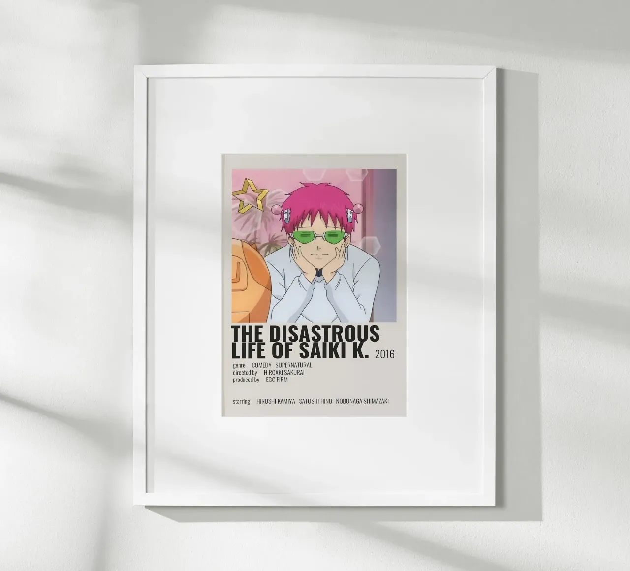 THE DISASTROUS LIFE OF SAIΚΙ Κ. 2016 poster con telaio in legno da Totoya