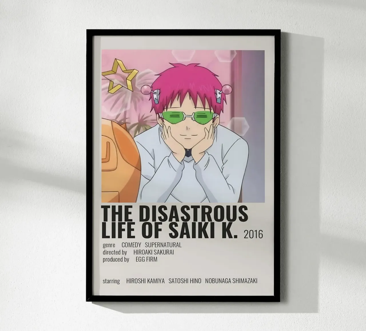 THE DISASTROUS LIFE OF SAIΚΙ Κ. 2016 poster con telaio in legno da Totoya
