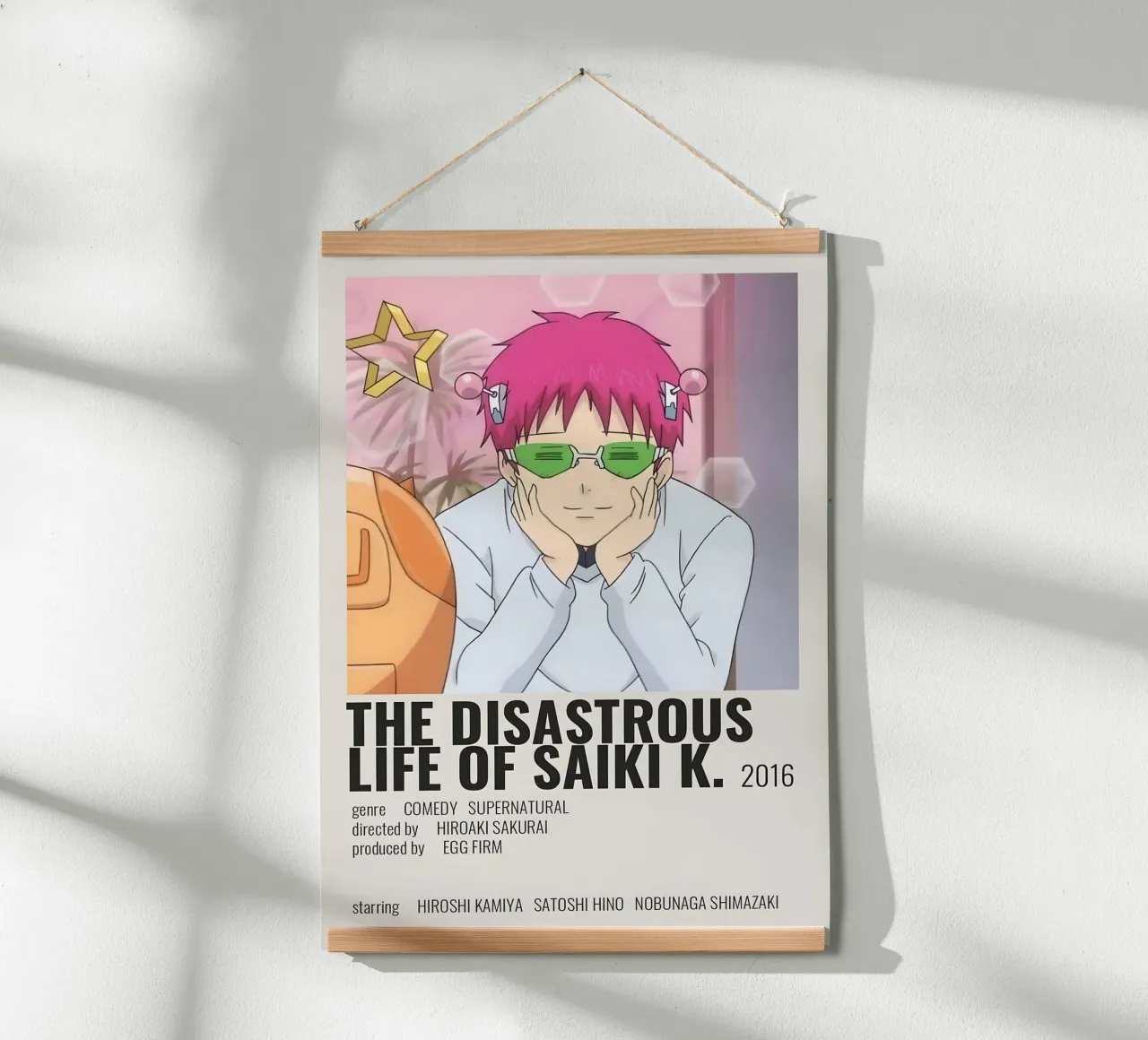 THE DISASTROUS LIFE OF SAIΚΙ Κ. 2016 poster con telaio in legno da Totoya