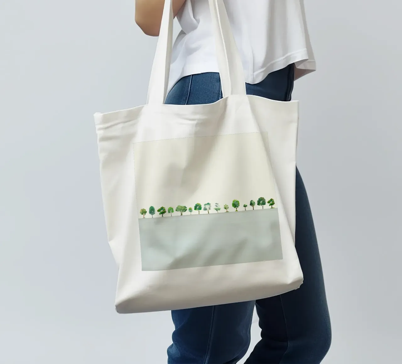 A Row Of Trees borsa in juta da Nadjaa