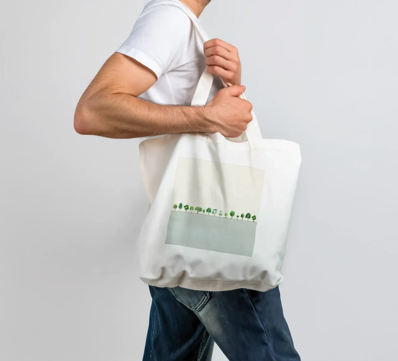 A Row Of Trees borsa in juta da Nadjaa