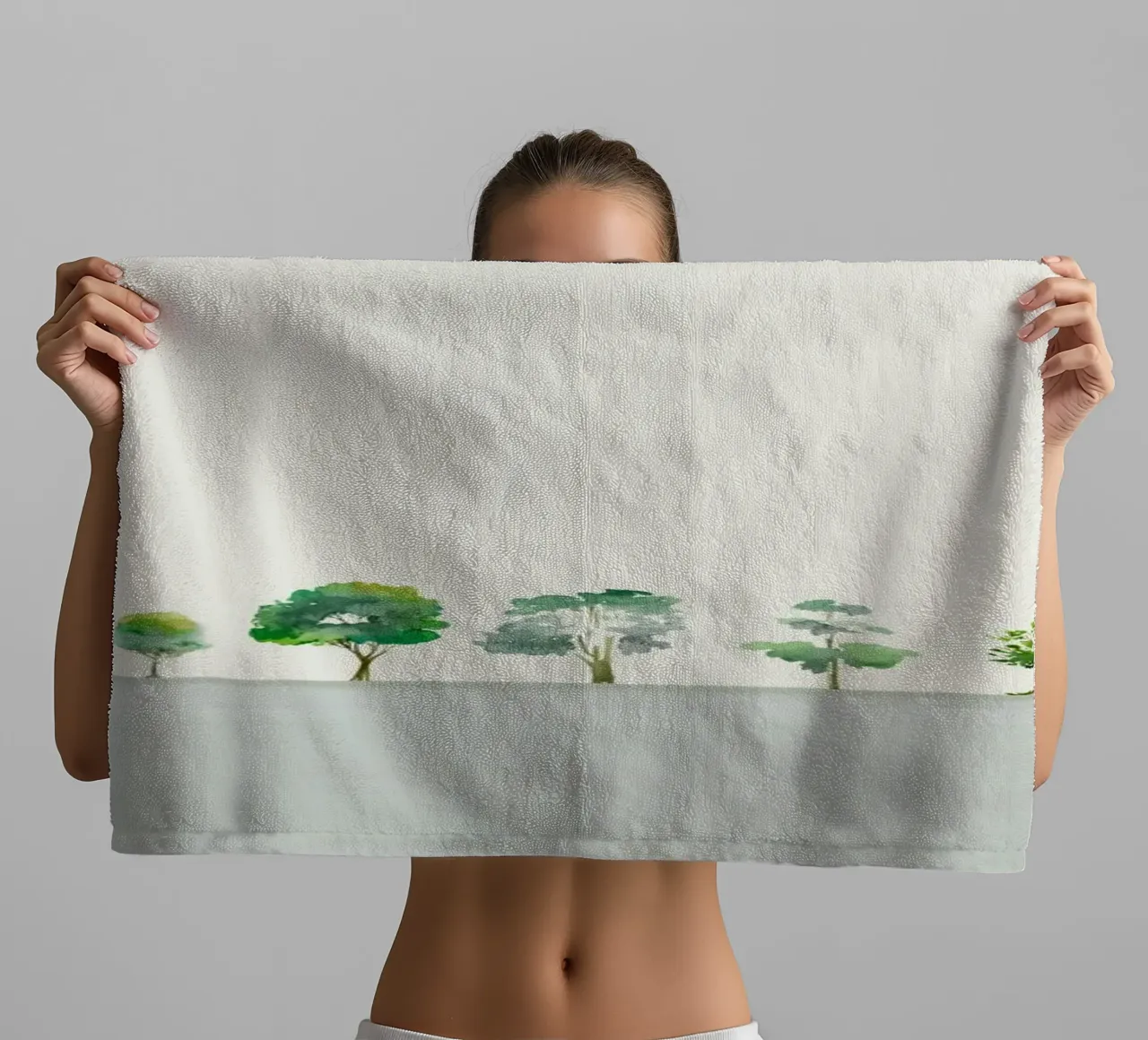 A Row Of Trees asciugamano da bagno da Nadjaa