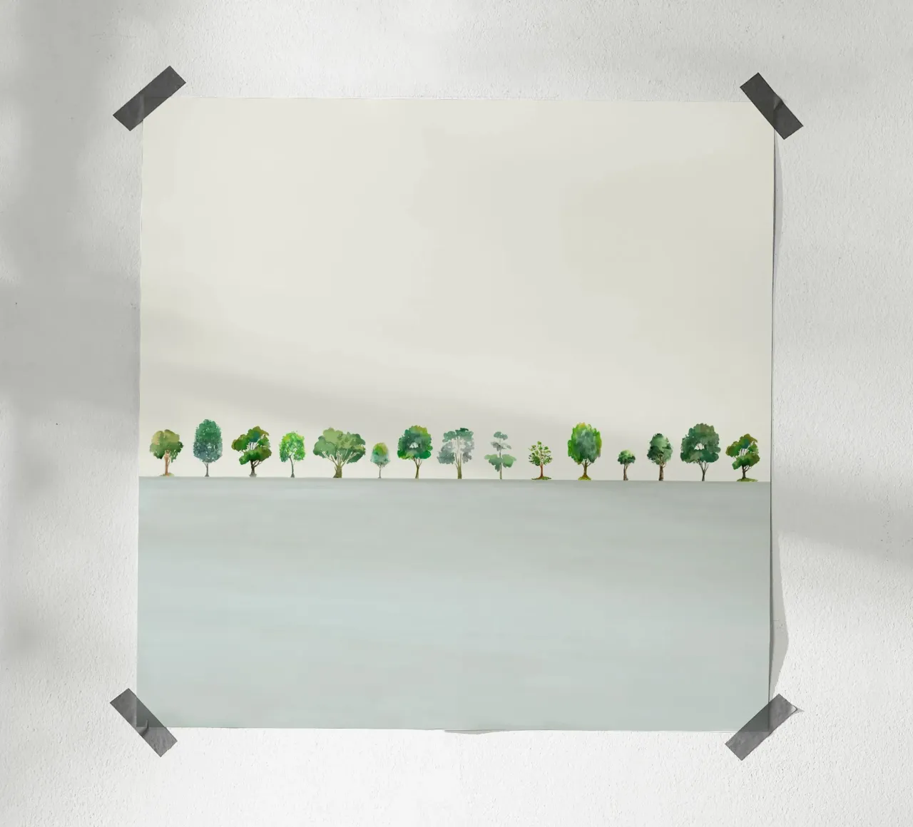 A Row Of Trees carta hahnemühle da Nadjaa