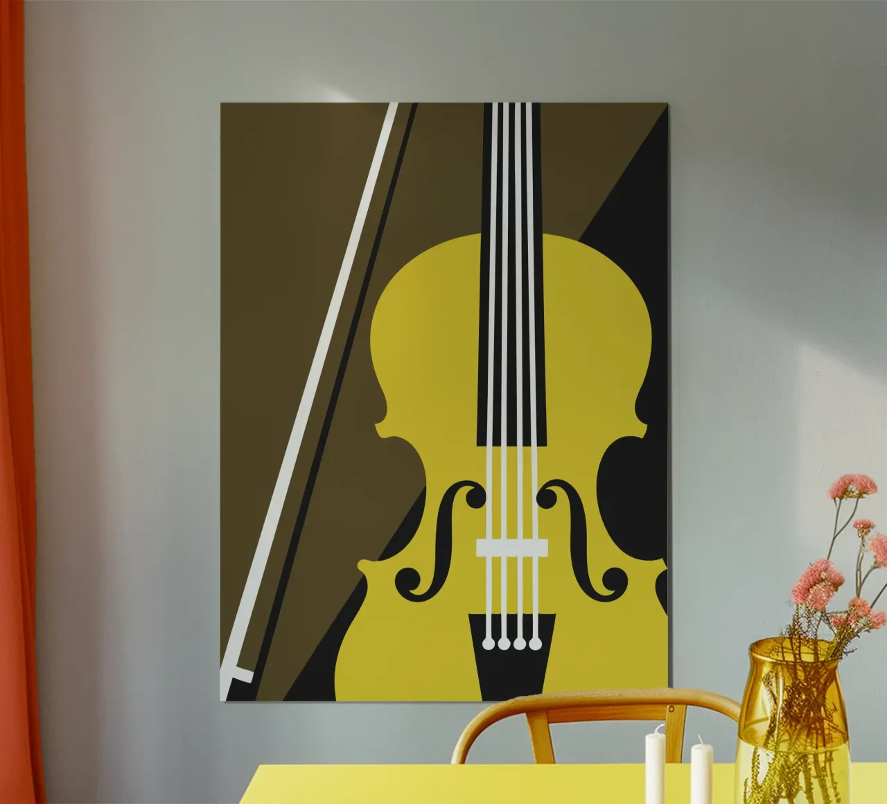 Violino Strumento musicale poster con telaio in legno da LOOK DIFFERENT