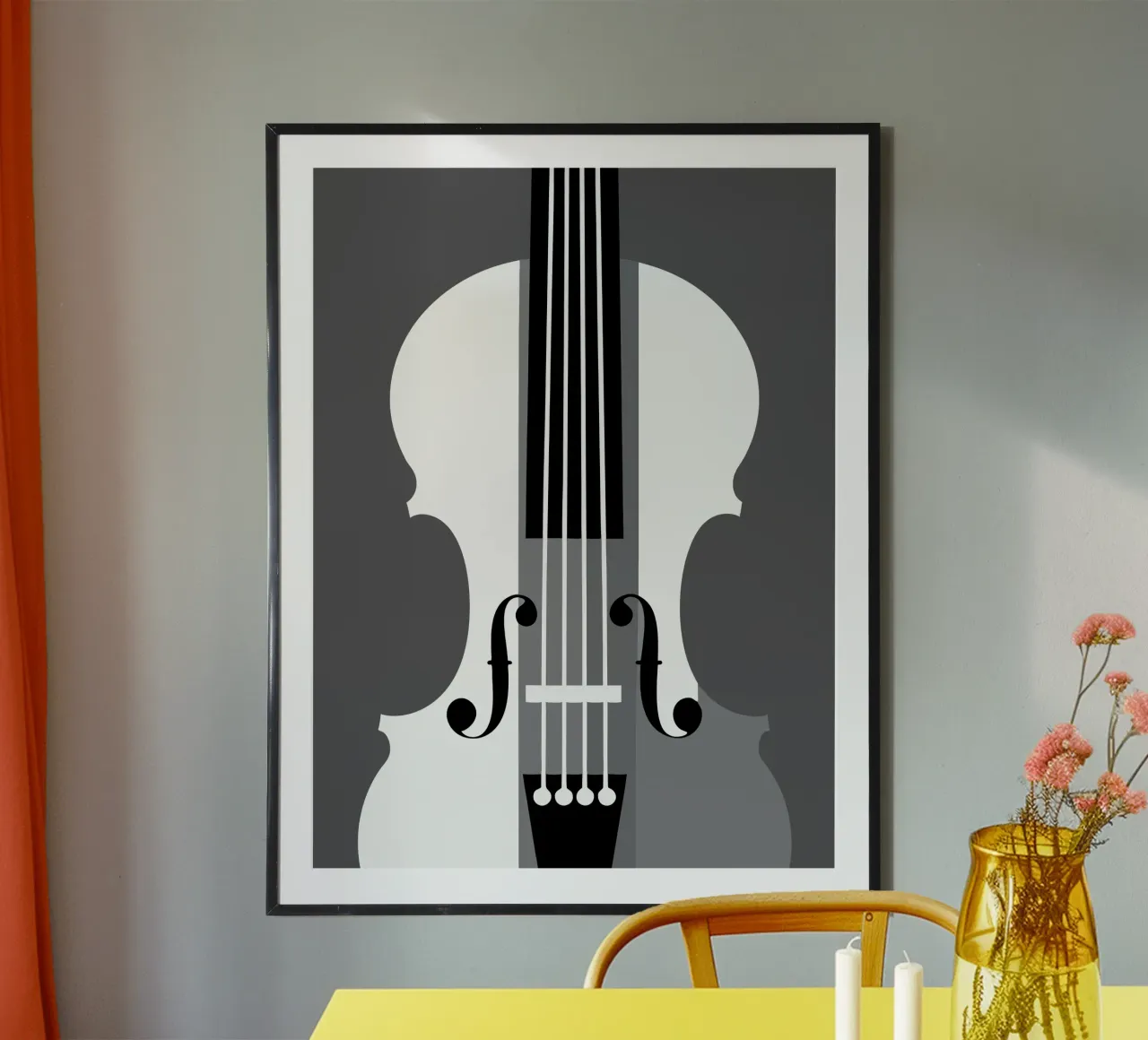 Violino Strumento musicale poster con telaio in plastica da LOOK DIFFERENT