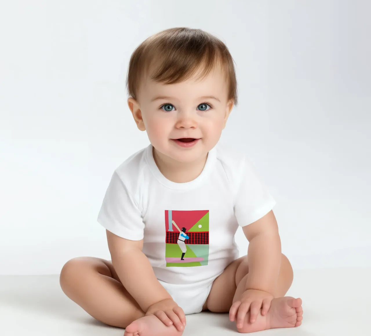 Giocare a baseball body neonato maniche corte da LOOK DIFFERENT