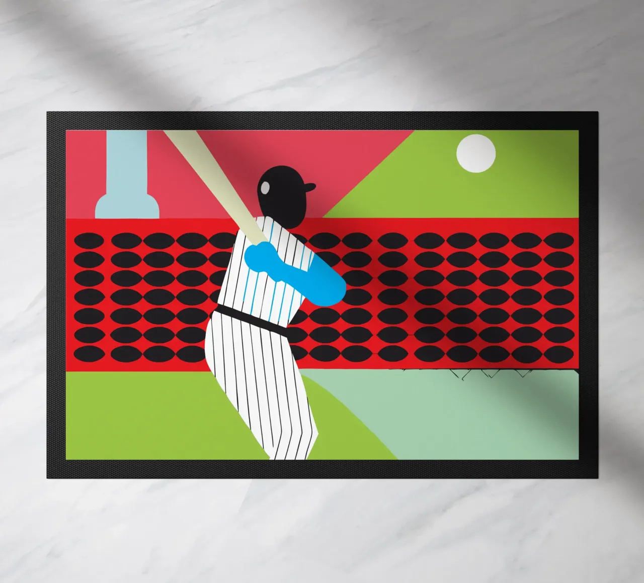 Playing Baseball doormat by LOOK DIFFERENT