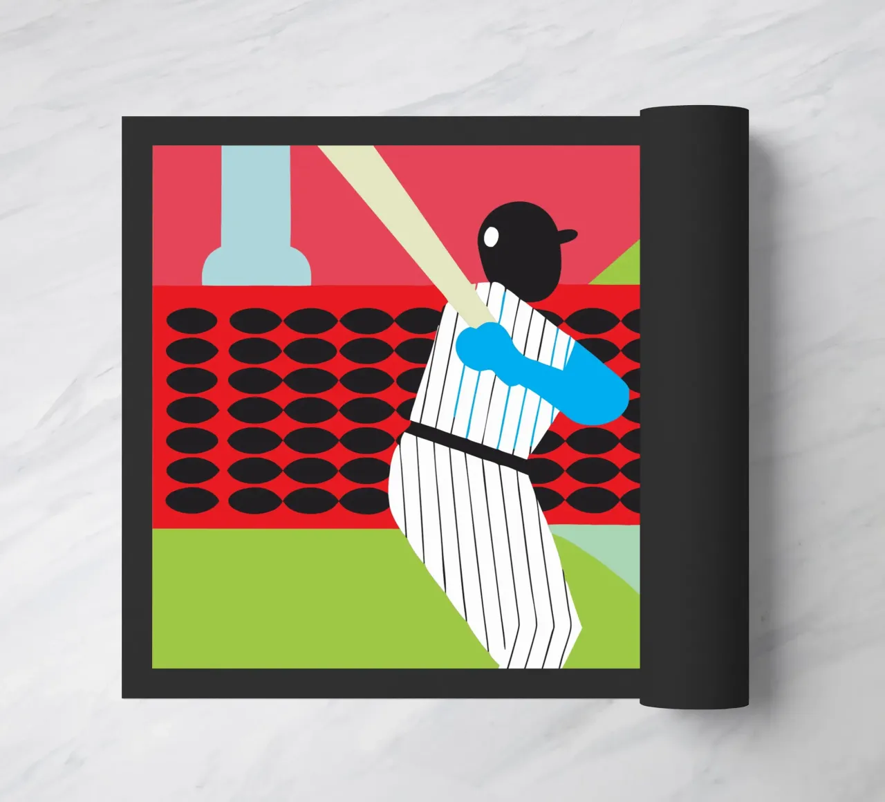 Playing Baseball doormat by LOOK DIFFERENT