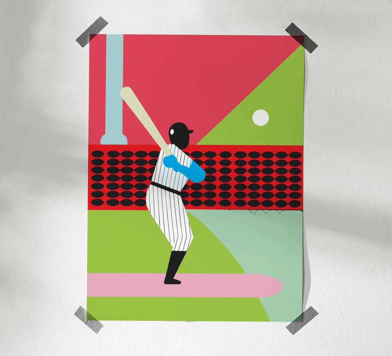 Playing Baseball poster by LOOK DIFFERENT
