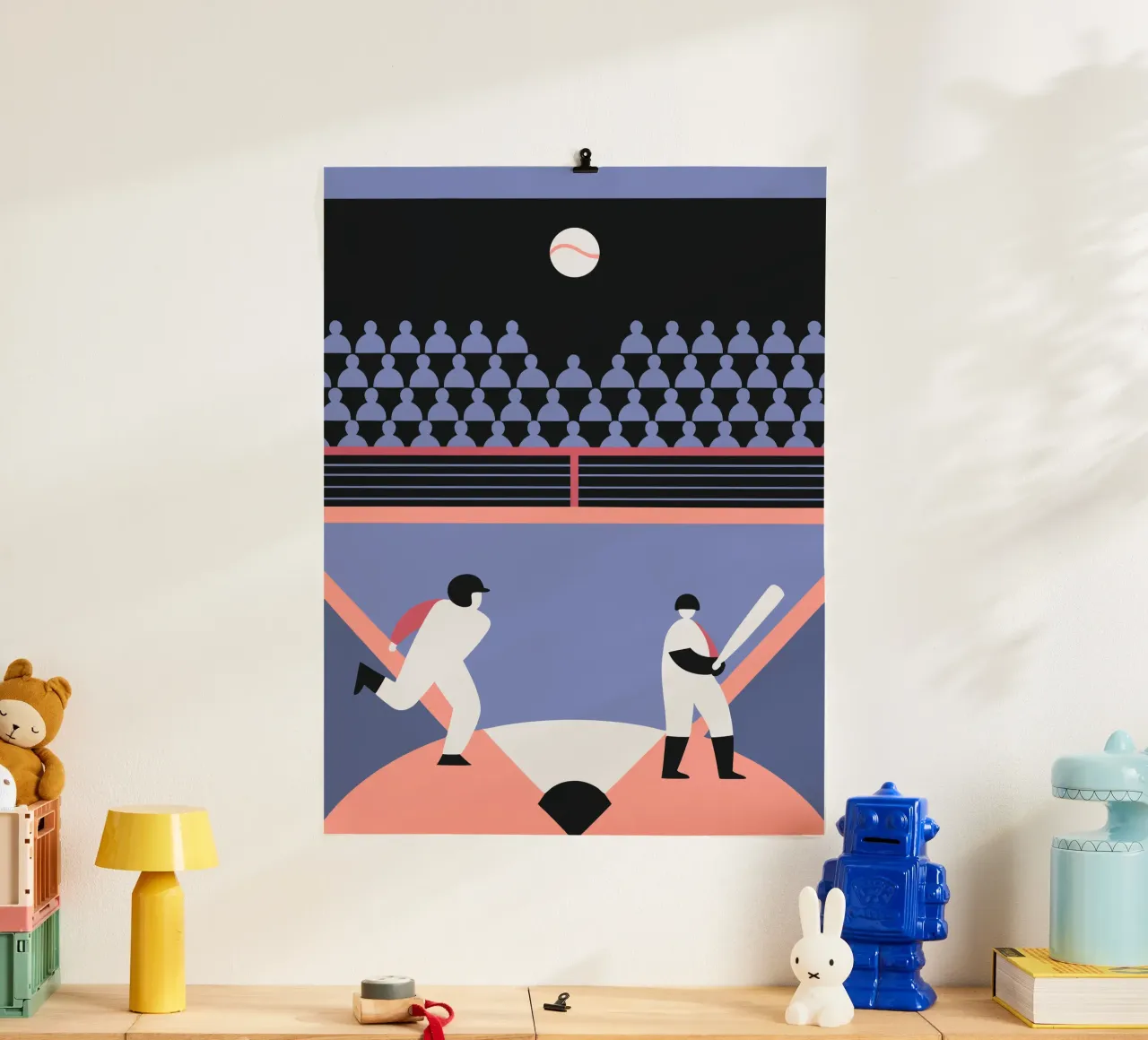 Playing Baseball poster by LOOK DIFFERENT
