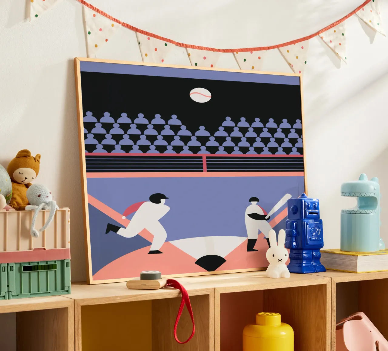 Playing Baseball poster by LOOK DIFFERENT