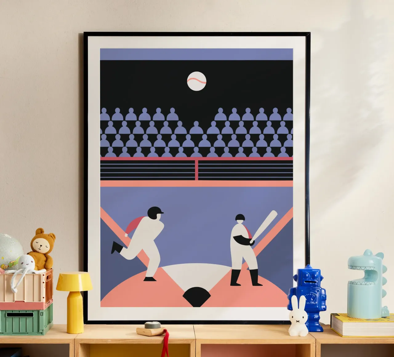 Playing Baseball poster by LOOK DIFFERENT