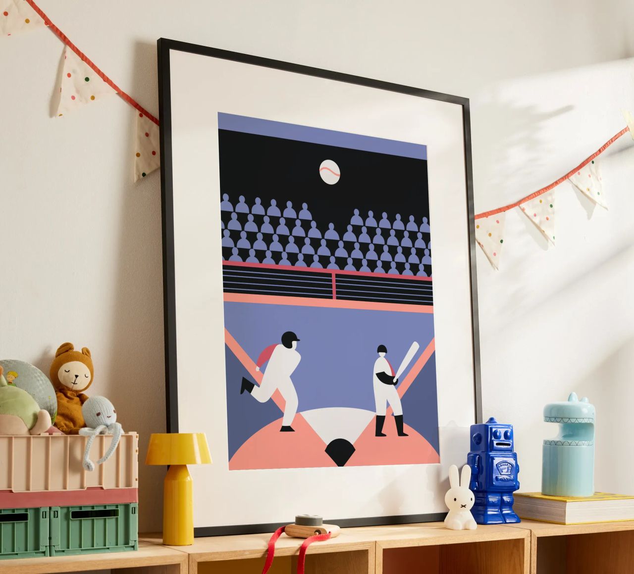 Playing Baseball poster by LOOK DIFFERENT