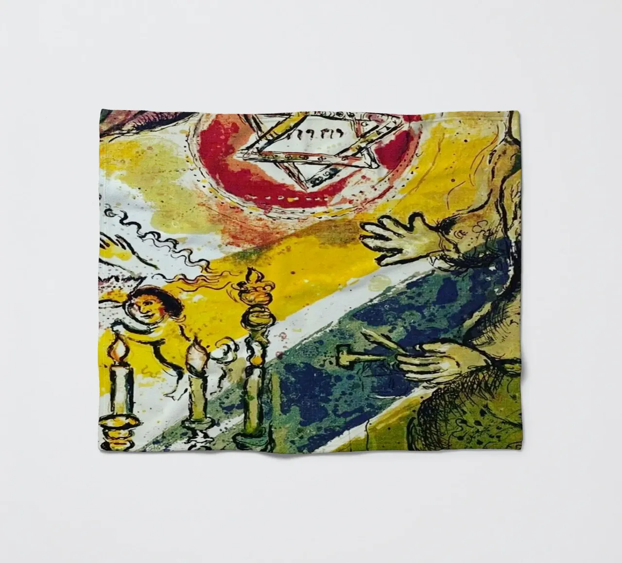 MARC CHAGALL Esodo - Stella di Davide coperta in pile da DuncanBennett shop