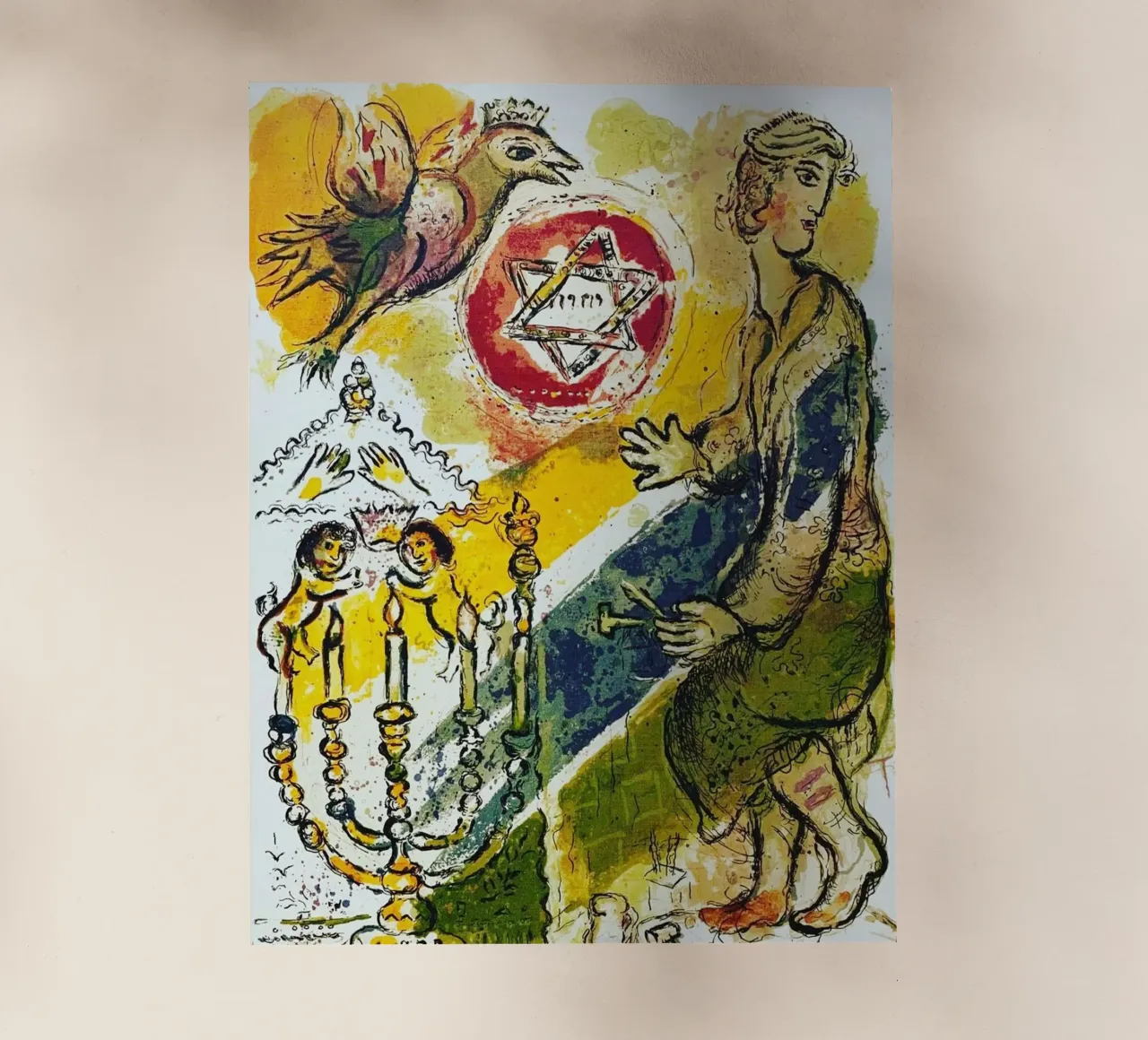 MARC CHAGALL Esodo - Stella di Davide pellicola backlit da DuncanBennett shop