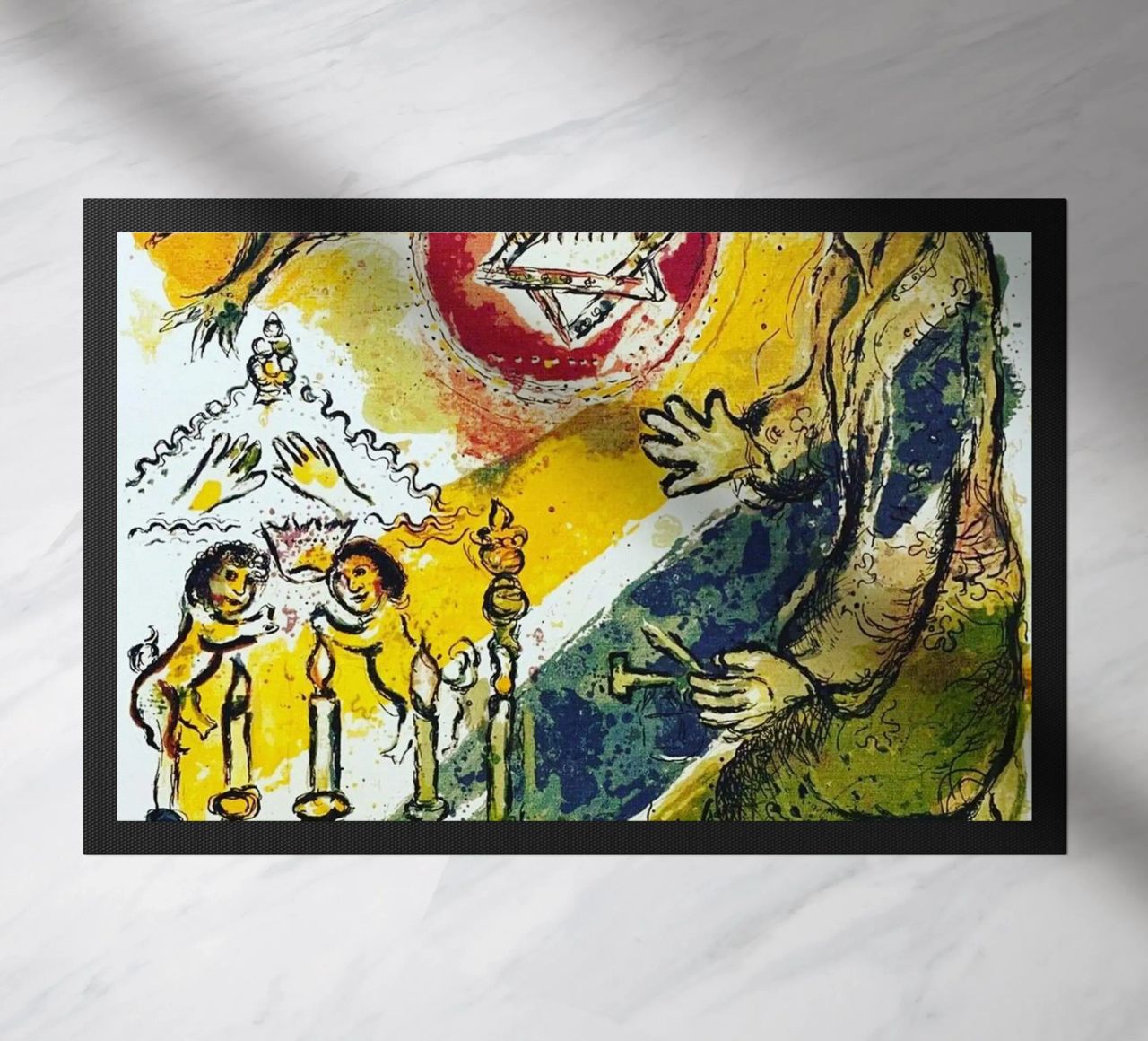 MARC CHAGALL Esodo - Stella di Davide zerbino da DuncanBennett shop