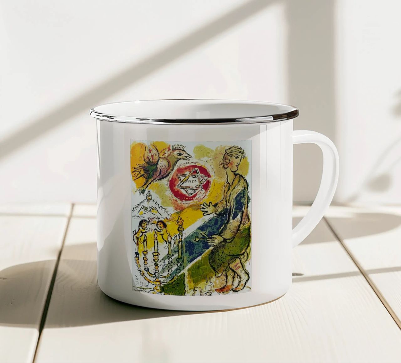MARC CHAGALL Esodo - Stella di Davide tazza in smalto da DuncanBennett shop