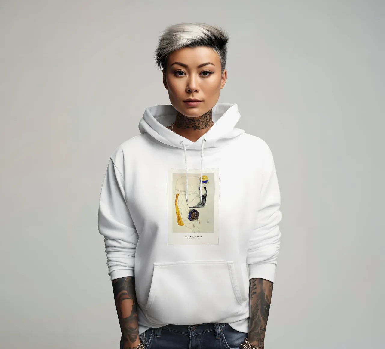 Schiele - Two Lying Figures felpa con cappuccio da ARTOTHEK