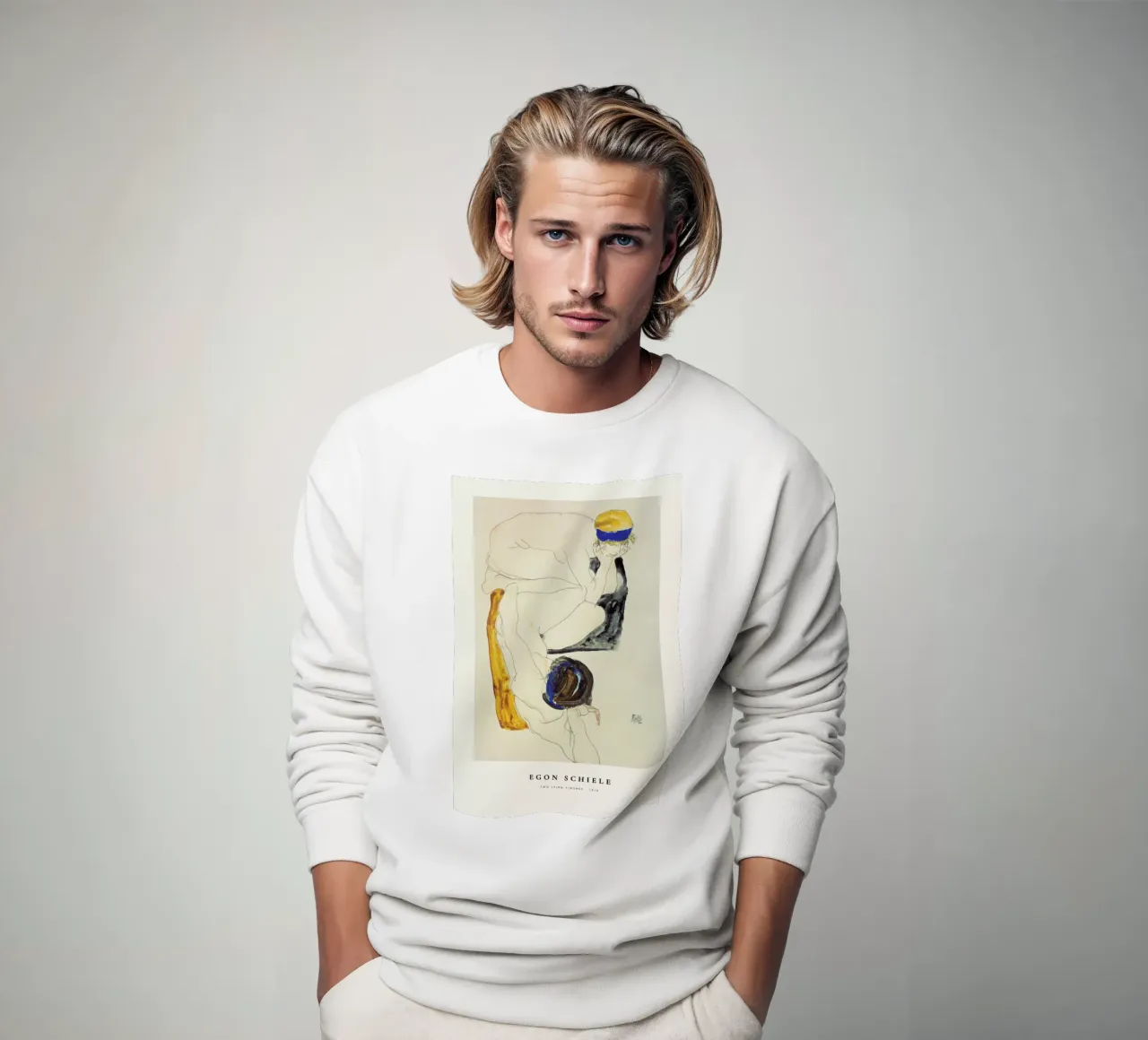 Schiele - Two Lying Figures felpa da ARTOTHEK