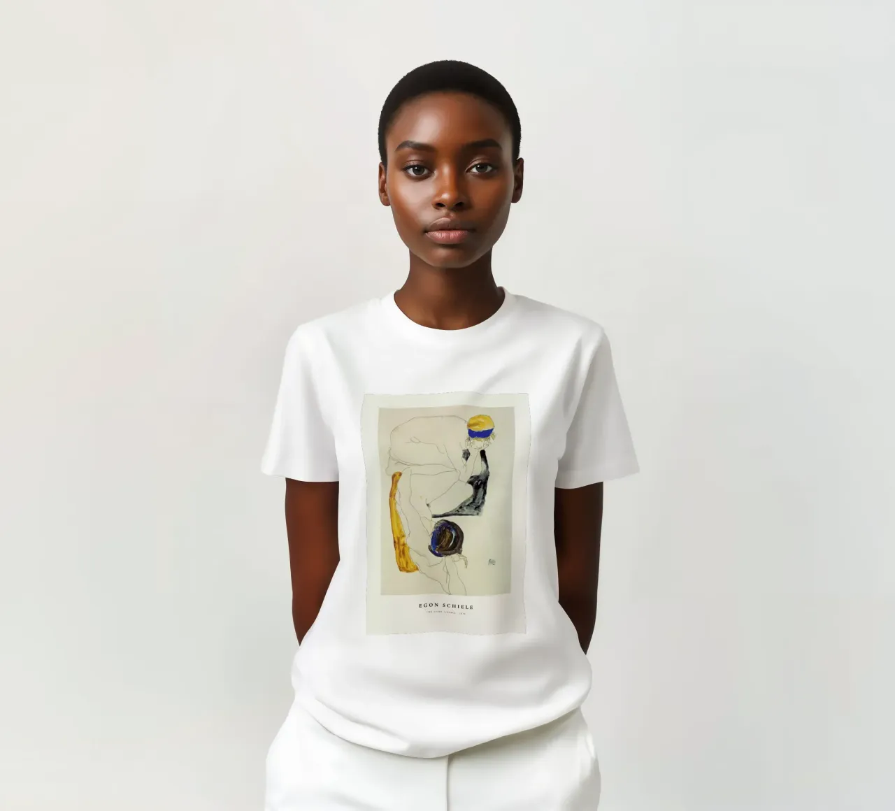 Schiele - Two Lying Figures t-shirt da ARTOTHEK