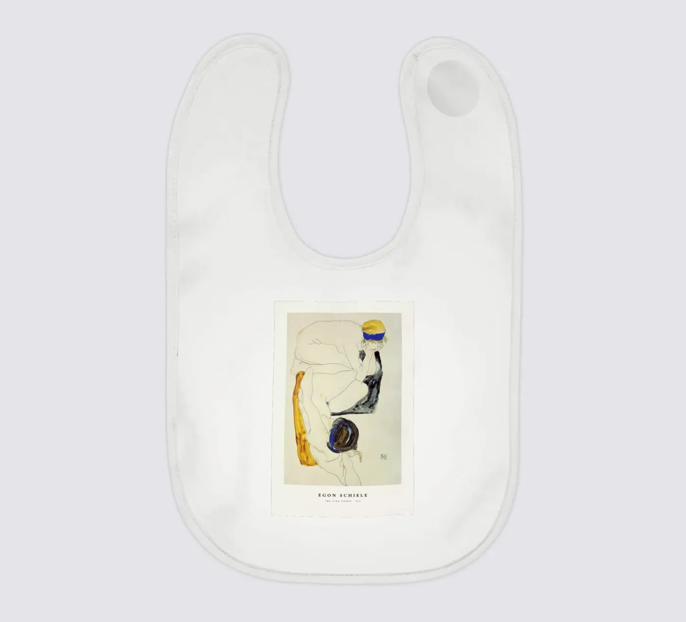 Schiele - Two Lying Figures baby slabbetje van ARTOTHEK