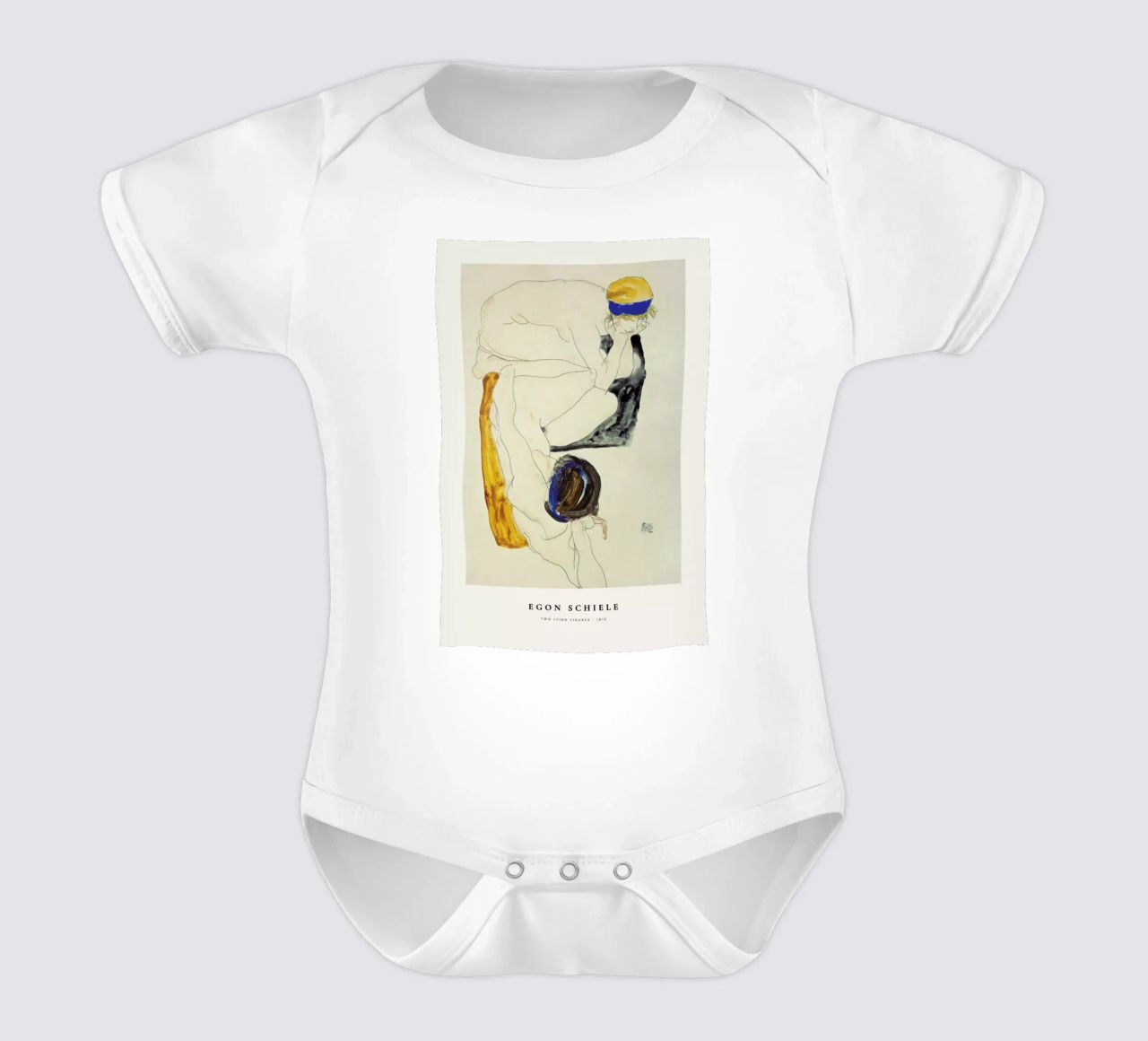 Schiele - Two Lying Figures Kurzarm Babybody von ARTOTHEK