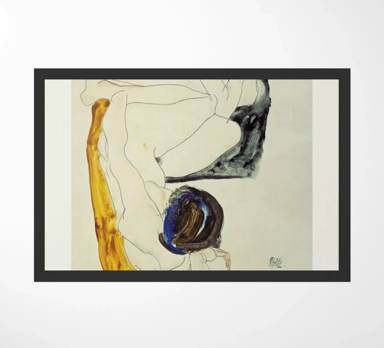 Schiele - Two Lying Figures felpudo de ARTOTHEK