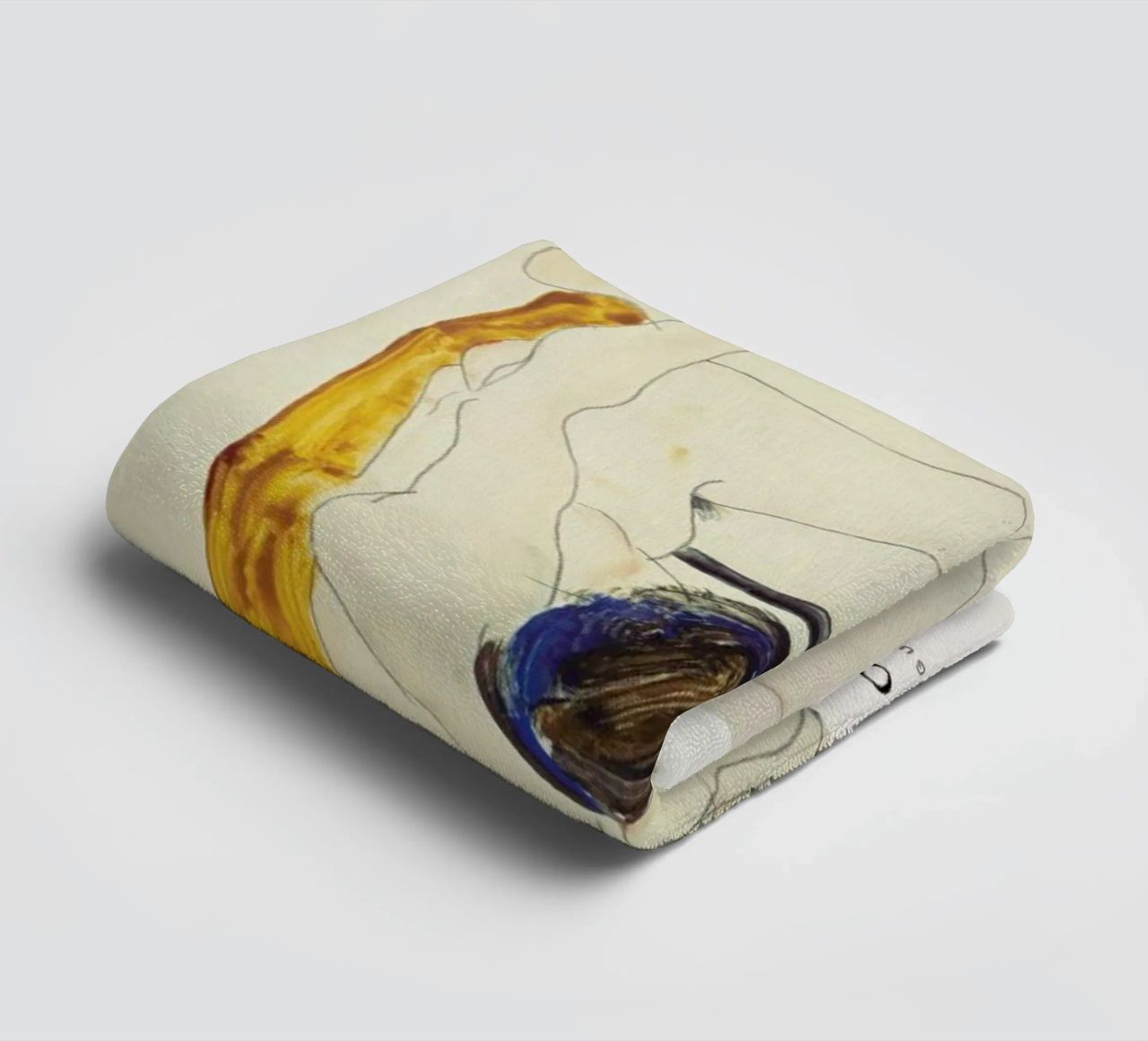 Schiele - Two Lying Figures Handtuch von ARTOTHEK