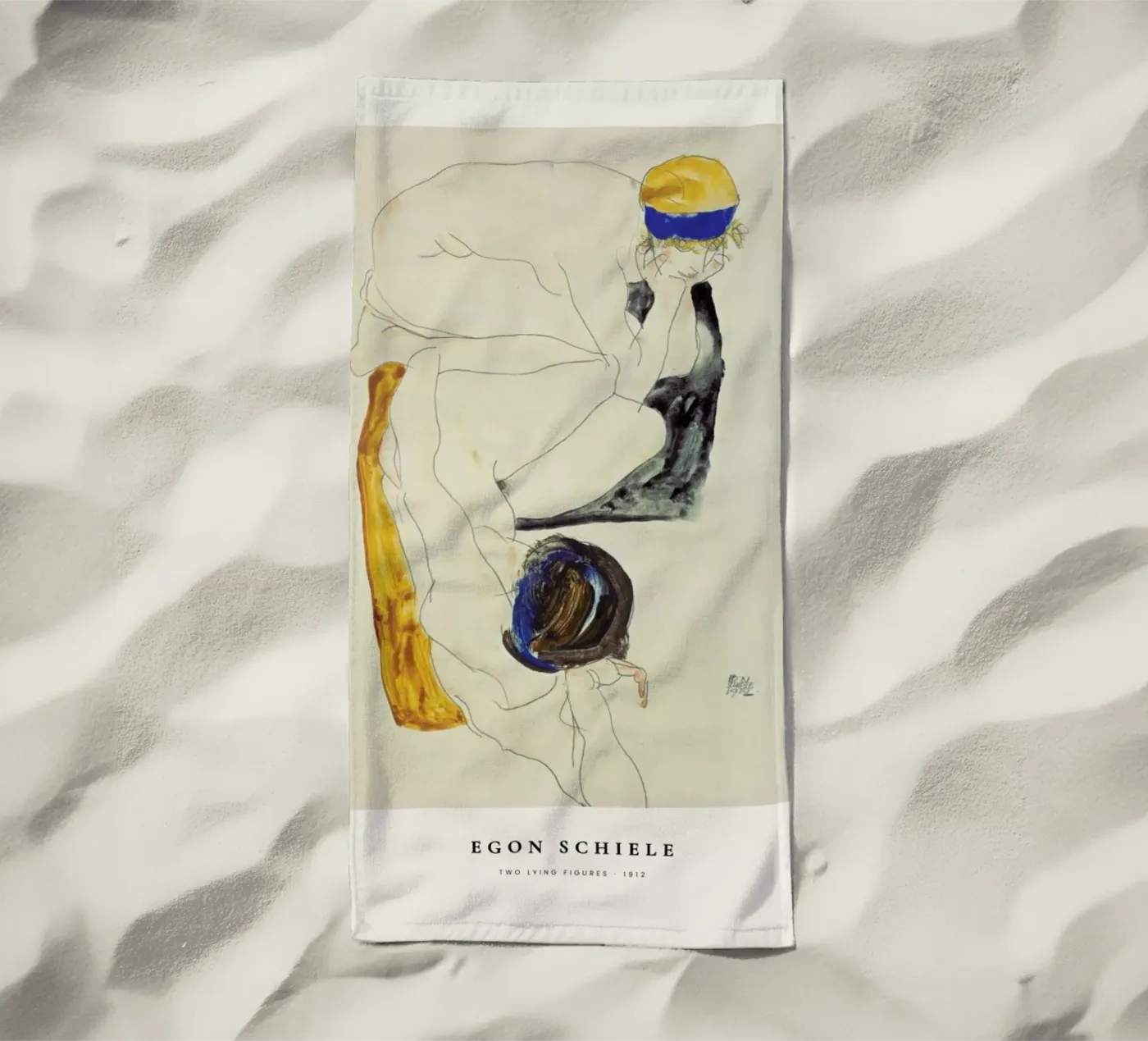 Schiele - Two Lying Figures telo mare da ARTOTHEK