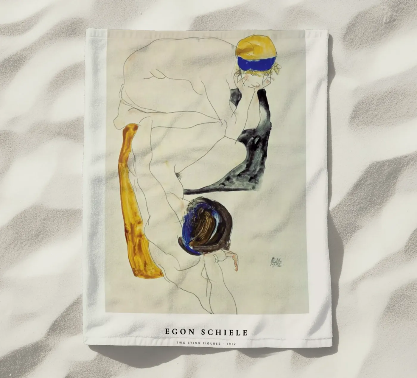Schiele - Two Lying Figures telo mare da ARTOTHEK