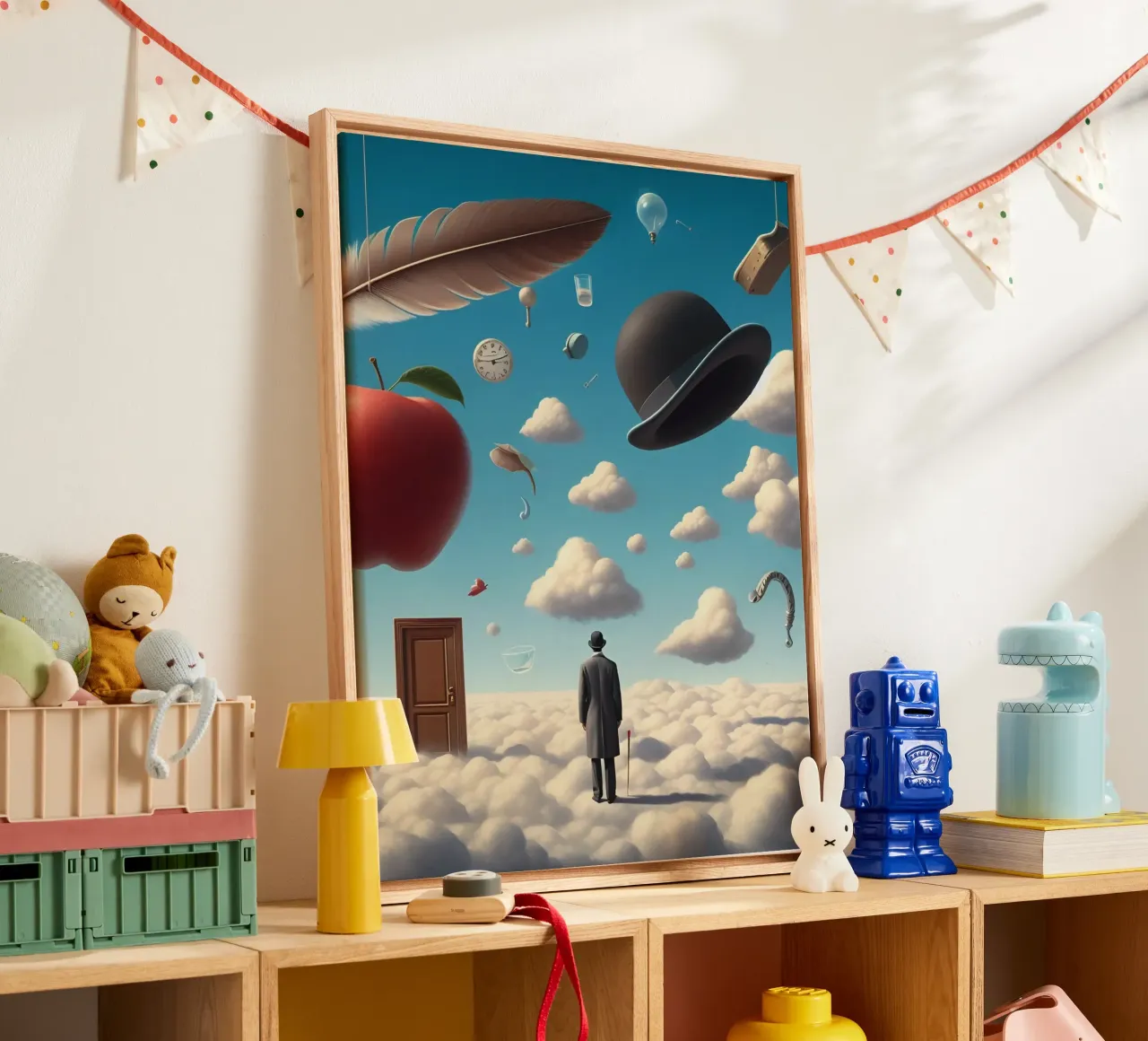 René Magritte The Enigmatic Surrealist canvas with Floater frame by DuncanBennett shop