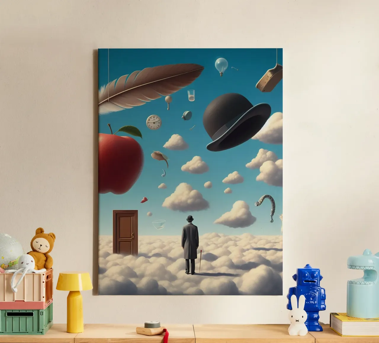 René Magritte The Enigmatic Surrealist canvas with Floater frame by DuncanBennett shop