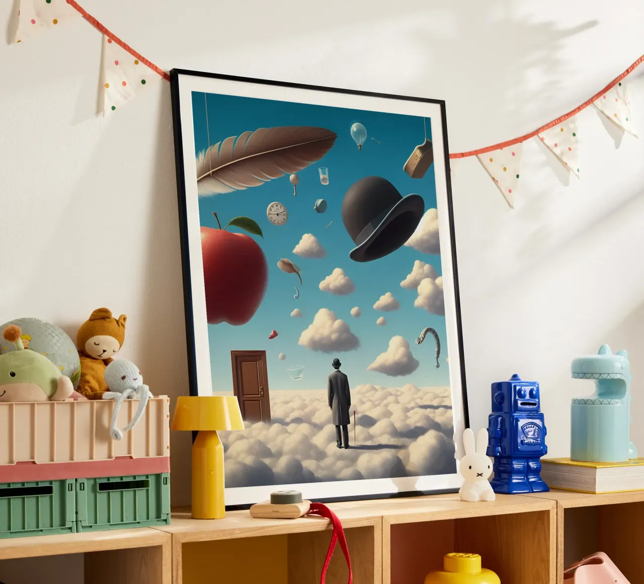René Magritte, l'enigmatico surrealista poster con telaio in alluminio da DuncanBennett shop