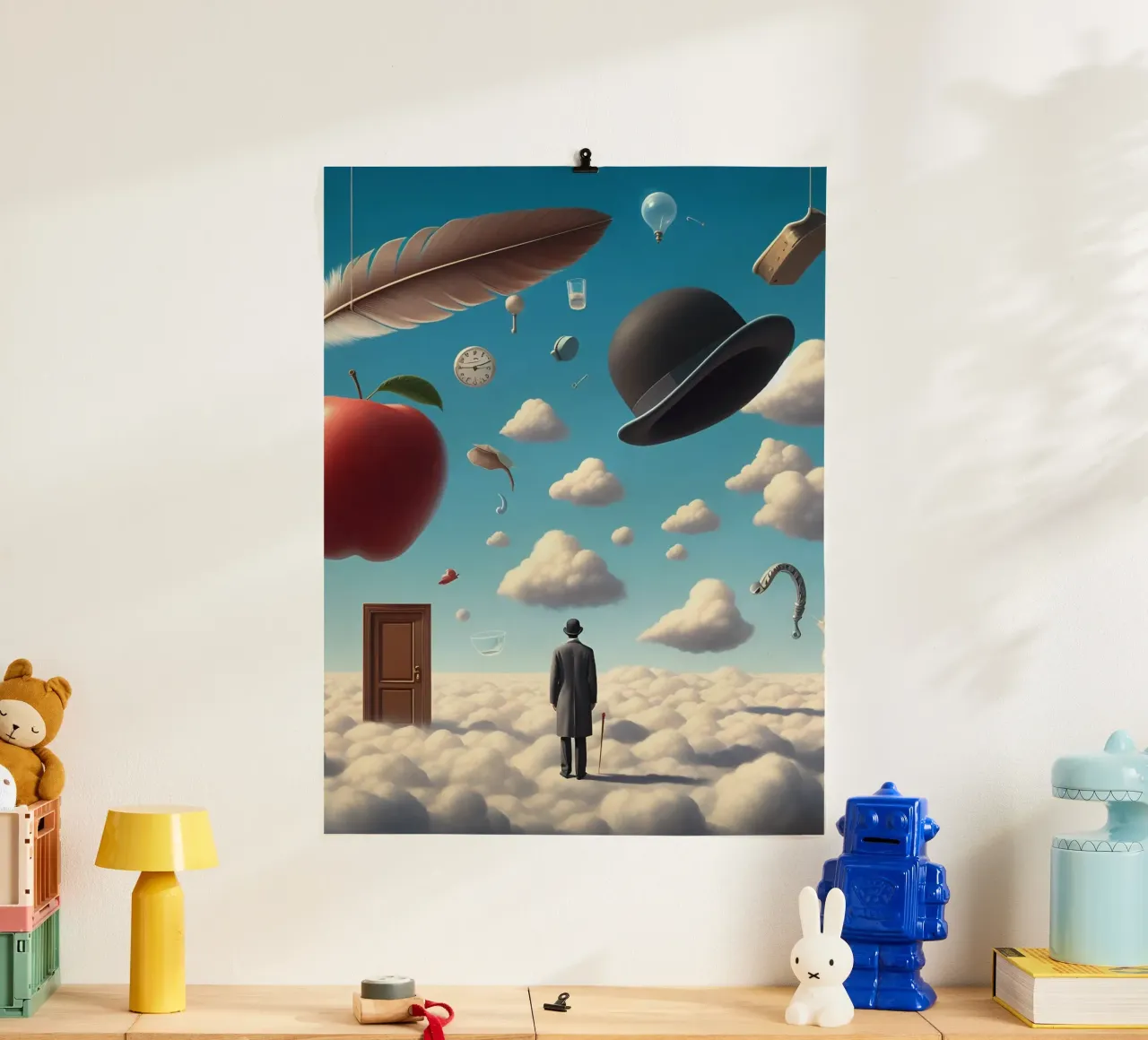 René Magritte, l'enigmatico surrealista poster con telaio in alluminio da DuncanBennett shop
