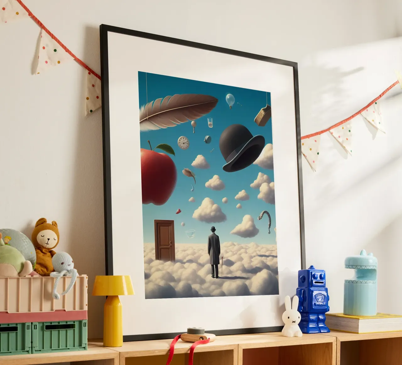 René Magritte, l'enigmatico surrealista poster con telaio in alluminio da DuncanBennett shop