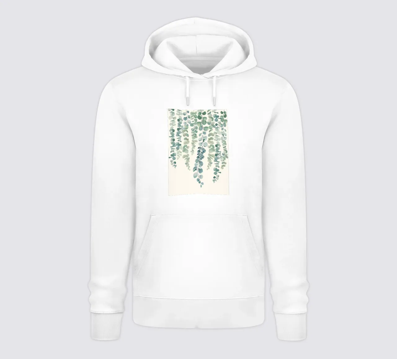 Watercolor Eucalyptus Leaves felpa con cappuccio da Nadjaa
