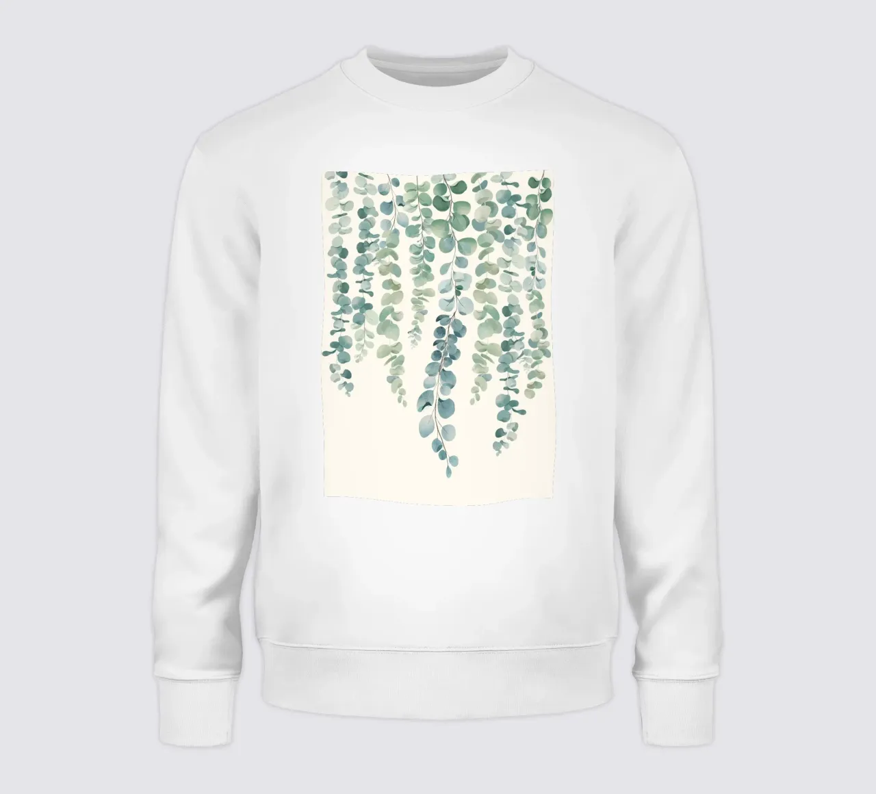 Watercolor Eucalyptus Leaves felpa da Nadjaa