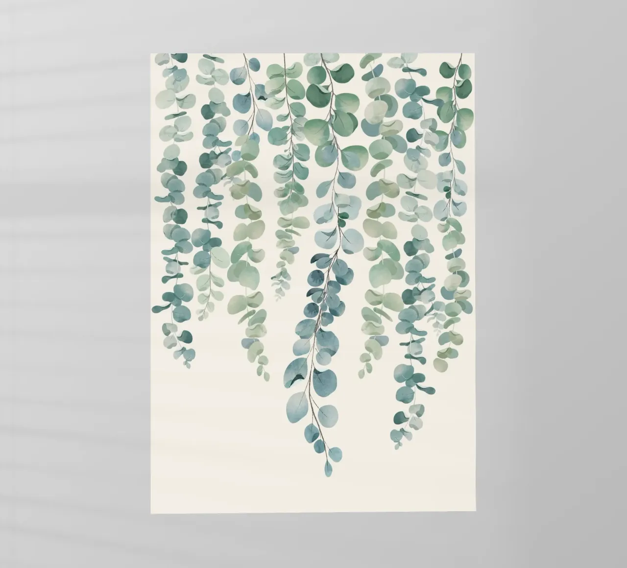Watercolor Eucalyptus Leaves pellicola backlit da Nadjaa