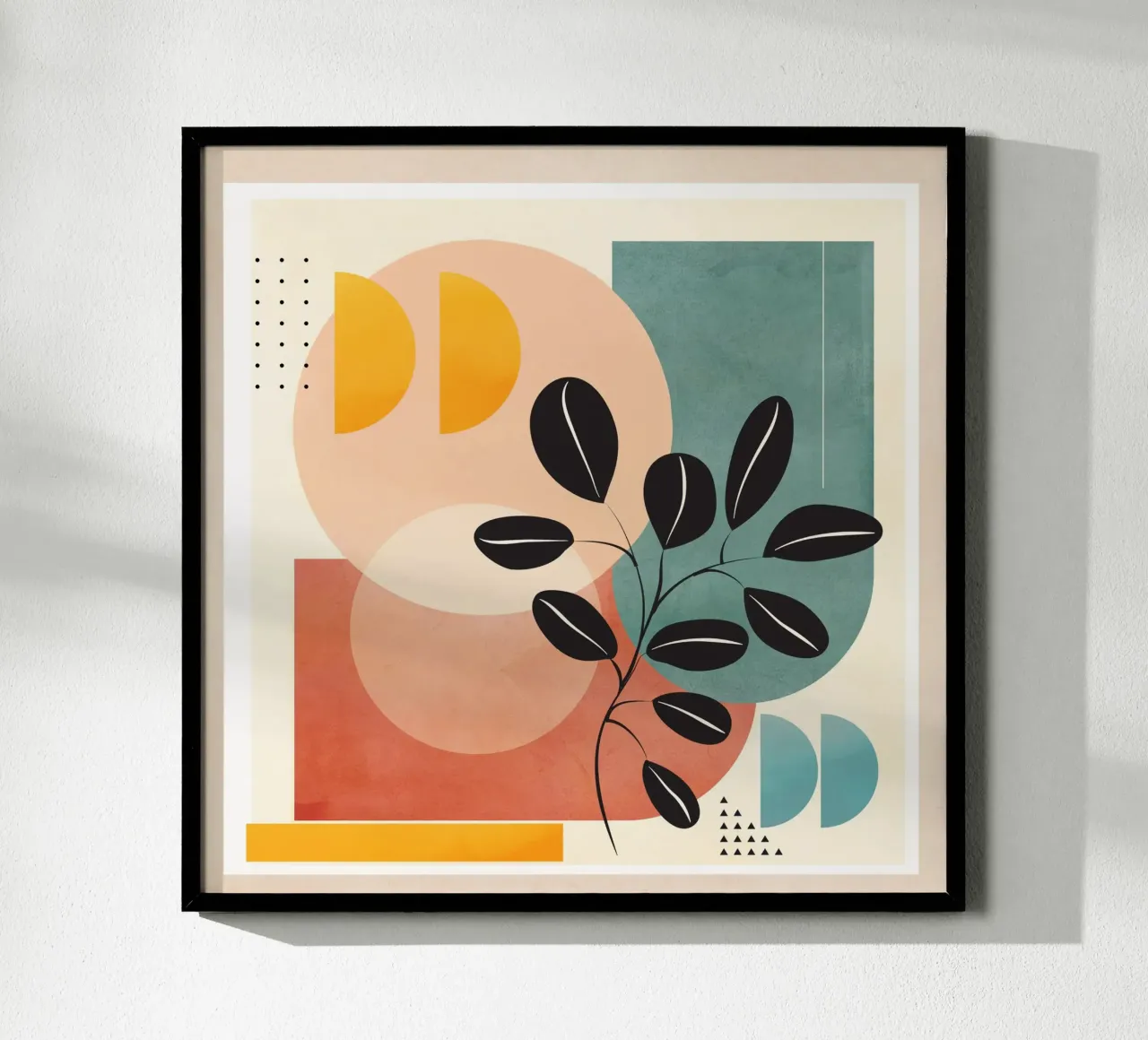 Tropical Geometry  01 poster with wooden frame by cityart