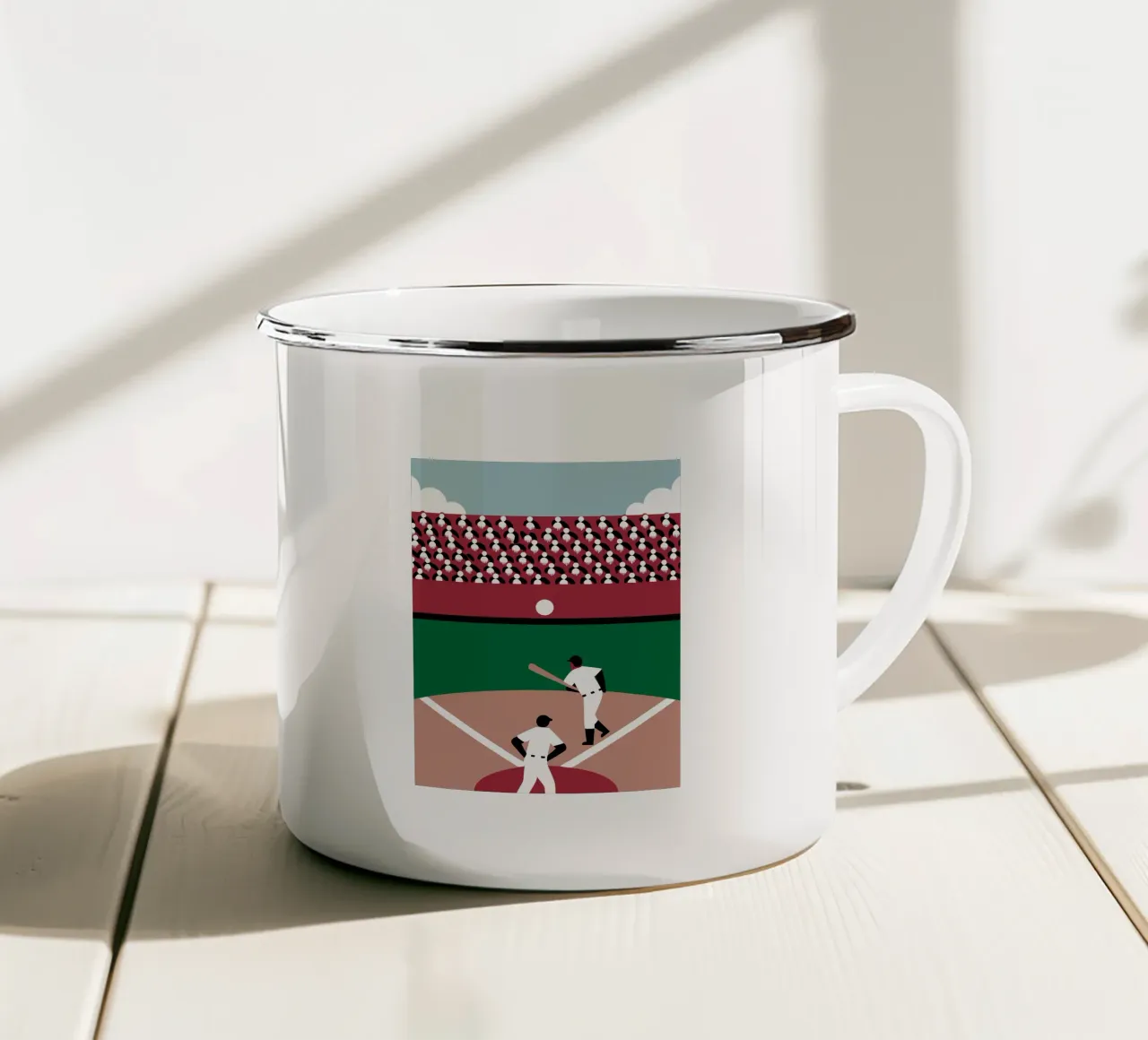 Giocare a baseball tazza in smalto da LOOK DIFFERENT