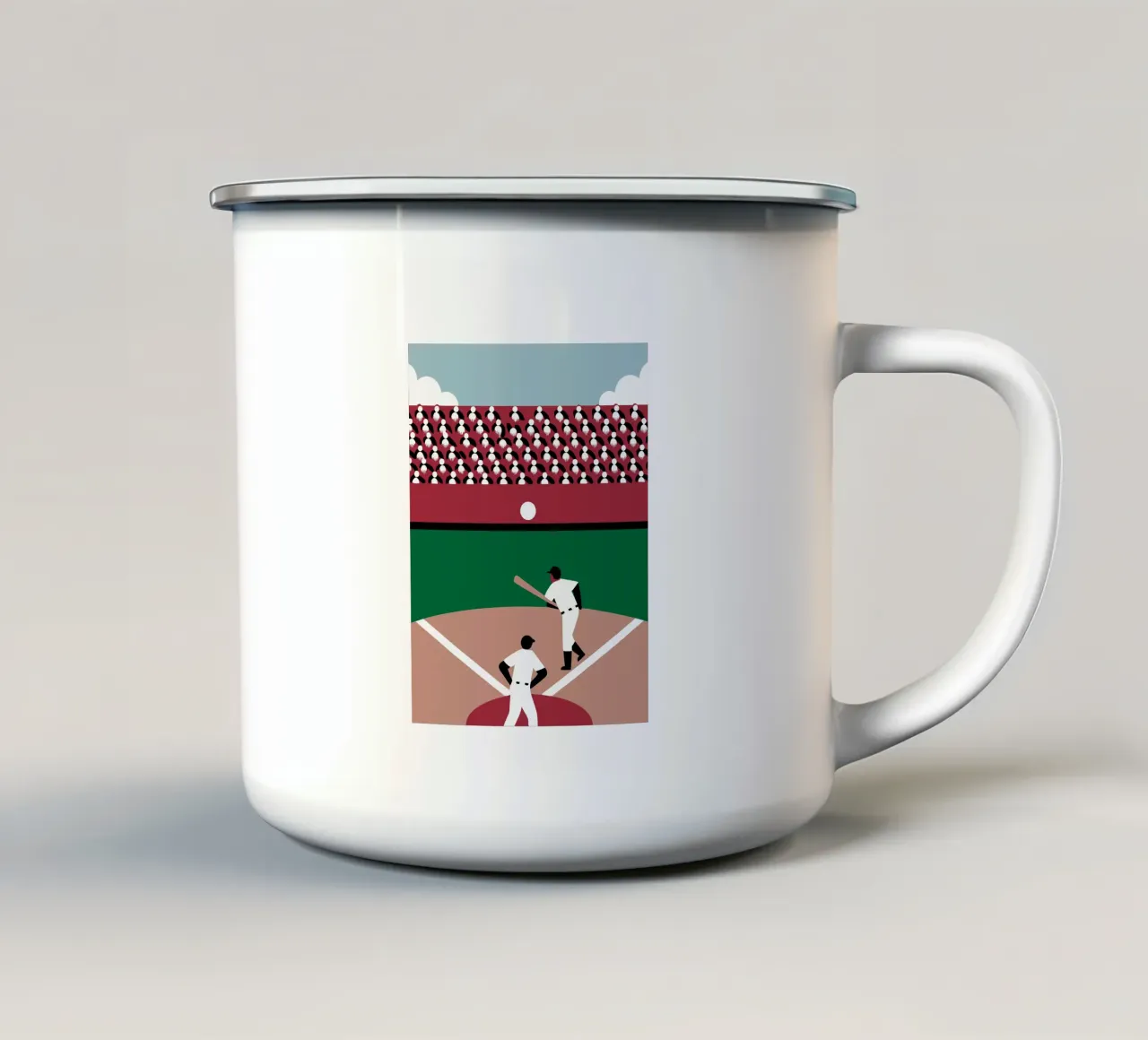 Giocare a baseball tazza in smalto da LOOK DIFFERENT